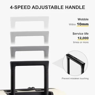 LEVEL8 Stylish Carry-On Luggage Lightweight and Durable