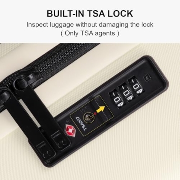 LEVEL8 Stylish Carry-On Luggage Lightweight and Durable