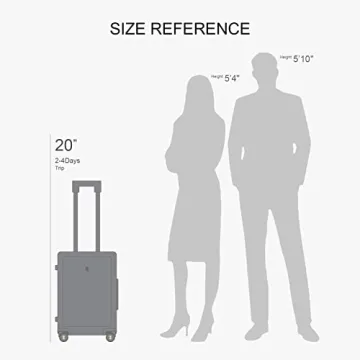 LEVEL8 Stylish Carry-On Luggage Lightweight and Durable