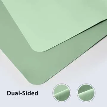 Large Desk Pad Gaming Mouse Pad, Dual-Sided PU Leather PC Keyboard Mat, Desk Mat for Office Accessories and Supplies, Non-Slip, Waterproof