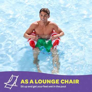 Pool Floats for Adults [2 Pack] Multi-Purpose Hammock Pool Float: Saddle, Lounge Chair, Hammock, Drifter - Water Hammock for Adults in Swimming Pools -Blue/Red Colors Pool Float Lounger (44" X 26")