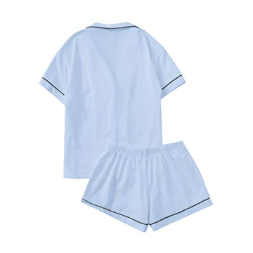 Floerns Women's Notch Collar Pajama Set - Soft Cotton Sleepwear