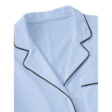 Floerns Women's Notch Collar Pajama Set - Soft Cotton Sleepwear