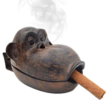 YIMIFLA Monkey Cigar Ashtrays - Perfect for Home & Patio Decor
