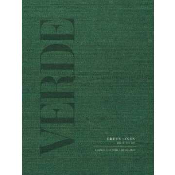 Verde - Green Linen Decorative Book | Ideal for Coffee Table Stacking and Interior Design Styling: H...