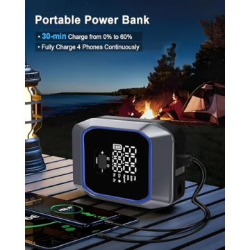 Car Jump Starter and Air Compressor - 6000A Power