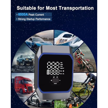 Car Jump Starter and Air Compressor - 6000A Power