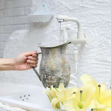 BIG FORTUNE Decorative Pitcher Vase - Rustic Farmhouse Charm