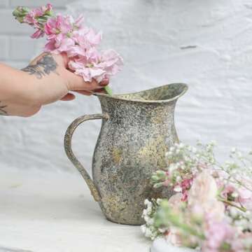 BIG FORTUNE Decorative Pitcher Vase - Rustic Farmhouse Charm