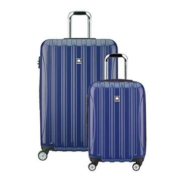Delsey Luggage Helium Aero Spinner Luggage Set (21"/29"), Cobalt Blue
