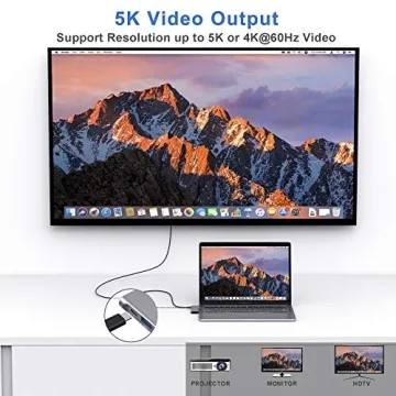 USB C Adapter for MacBook Pro and Air with 6 ports