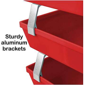 Acrimet 3 Tier Side Load Letter Tray Facility, Desktop File Organizer, A4 Letter Size Paper Organizer, Minimalist Storage Solution Paper Tray for Office, Home, Classroom (Plastic, Solid Red Color)