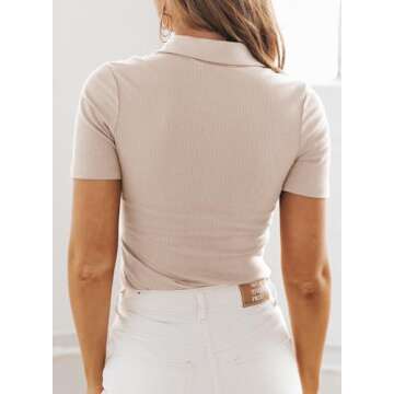 Dokotoo Women's Stylish Short Sleeve Polo Shirts for Every Occasion