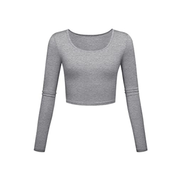 Stylish Long Sleeve Crop Tops for Women - Perfect Workout & Yoga Shirt