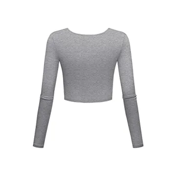 Women's Long Sleeve Crop Tops for Workout & Yoga
