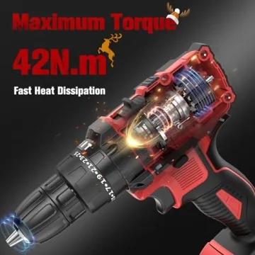 Bamse Cordless Drill Set 21V with 25 Torque Positions