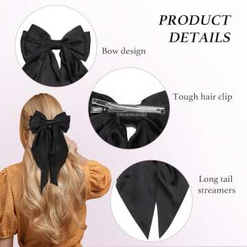 FOSROM Hair Bow Clips Set - Chic Hair Accessories