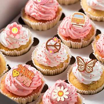 Whaline 3Pcs Groovy Fondant Molds for Creative Baking