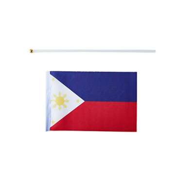 Philippines Flag Filipino Small Stick Mini Hand Held Flags Decorations 1 Dozen (12 pack)
