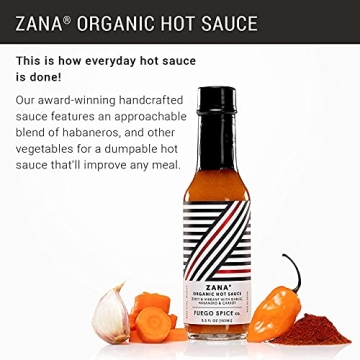 ZANA Organic Habanero Hot Sauce - Mild Flavor with Spicy Kick