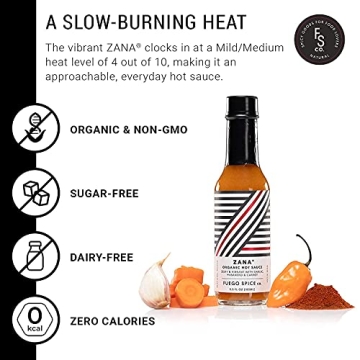 ZANA Organic Habanero Hot Sauce - Mild Flavor with Spicy Kick