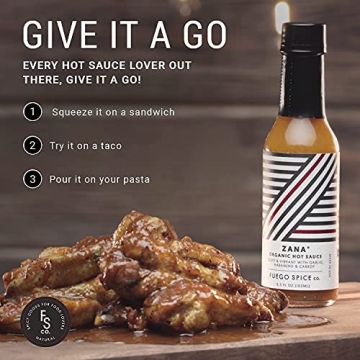 ZANA Organic Habanero Hot Sauce - Mild Flavor with Spicy Kick