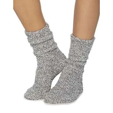 CozyChic Warm Heathered Crew Socks for Women
