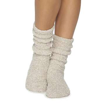 CozyChic Warm Heathered Crew Socks for Women