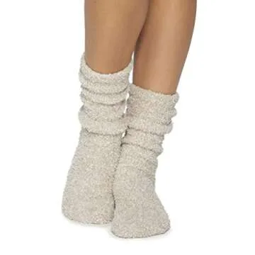 CozyChic Warm Heathered Crew Socks for Women