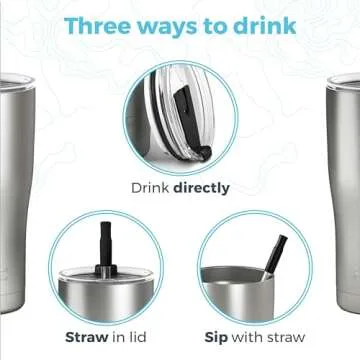 Arctic Tumblers | 20 oz Navy Blue Insulated Tumbler with Straw & Cleaner - Retains Temperature up to 24hrs - Non-Spill Splash Proof Lid, Double Wall Vacuum Technology, BPA Free & Built to Last