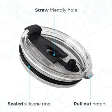 Arctic Tumblers | 20 oz Navy Blue Insulated Tumbler with Straw & Cleaner - Retains Temperature up to 24hrs - Non-Spill Splash Proof Lid, Double Wall Vacuum Technology, BPA Free & Built to Last