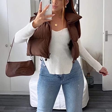 Thaisu Women's Stylish Winter Puffer Vest - Lightweight & Warm