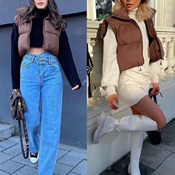 Thaisu Women's Stylish Winter Puffer Vest - Lightweight & Warm