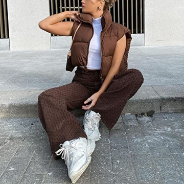 Thaisu Women's Stylish Winter Puffer Vest - Lightweight & Warm