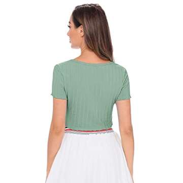 Trendy Romwe Women's Summer Crop Top - Stylish V Neck Tee