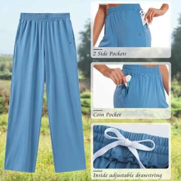 HOdo Tall Yoga Sweatpants in Blue Grey - Perfect Fit for Active Women