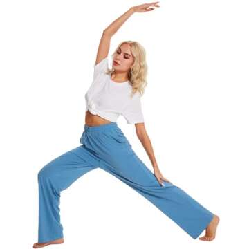 HOdo Tall Yoga Sweatpants in Blue Grey - Perfect Fit for Active Women