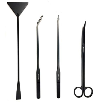 Capetsma Stainless Steel Aquarium Aquascaping Tools Set with Scissors and Spatula