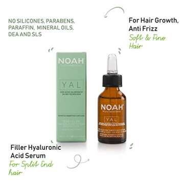 NOAH Yal Filler Hyaluronic Acid Serum - Repair, Anti Frizz, Soft, Smooth, Fine, Anti- Hair Loss, Dam...