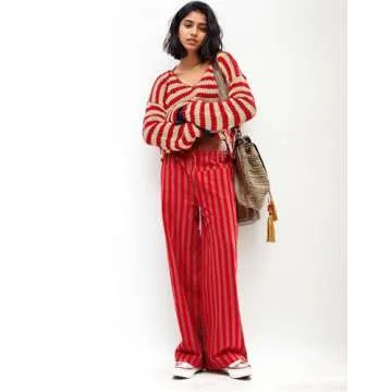 Stylish Eutten Oversized Striped Sweater for Any Occasion