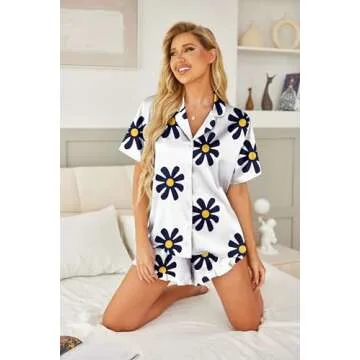 Elegant HOTOUCH Satin Pajama Set for Women - Stylish Comfort