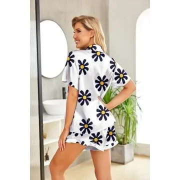 Elegant HOTOUCH Satin Pajama Set for Women - Stylish Comfort