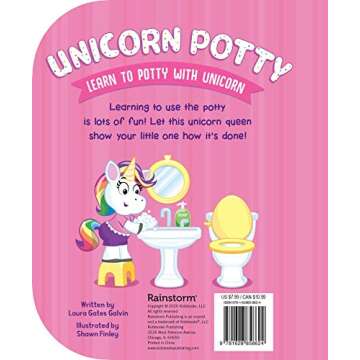 Unicorn Potty: Learn to Potty with Unicorn - Easy-to-Follow Step-by-Step Board Book, Make Potty Trai...