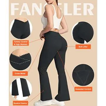 Fanseler High Waisted Bootcut Yoga Pants for Women