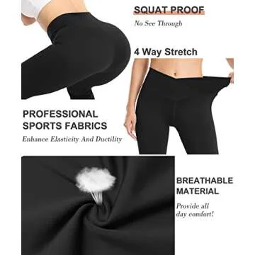 Fanseler High Waisted Bootcut Yoga Pants for Women