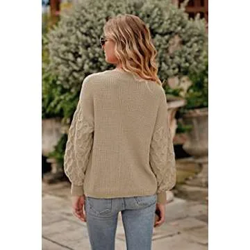 PRETTYGARDEN Women's 2025 Winter Pullover Sweater Casual Long Sleeve Crewneck Loose Chunky Knit Jumper Tops Blouse
