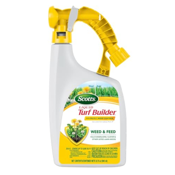 Scotts Liquid Turf Builder with Plus 2 Weed Control, Liquid Weed Killer and Fertilizer, 32 fl. oz.