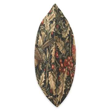William Morris Vintage Style Christmas Songbird Tapestry Throw Pillow