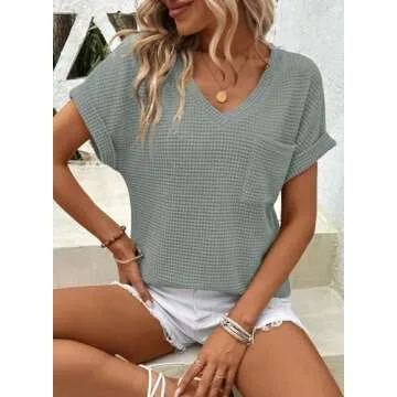 Stylish Dokotoo Waffle Knit Tops for Women, Perfect for All Occasions