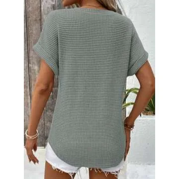Stylish Dokotoo Waffle Knit Tops for Women, Perfect for All Occasions